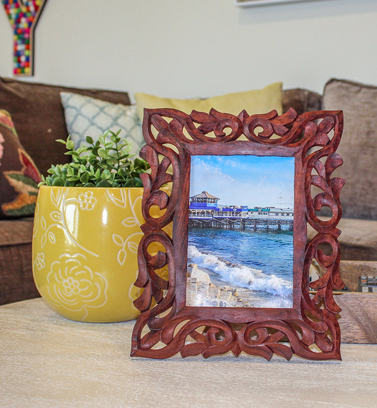 Ornate Wooden Carved Frame - Little Elephant