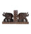 Hand Carved Elephant Bookends - Little Elephant