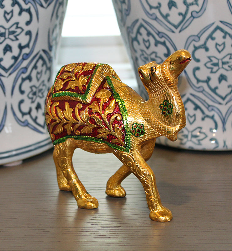 Etched Brass Camel Figurine