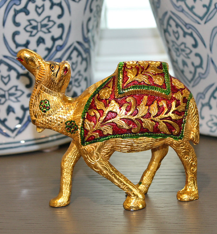 Etched Brass Camel Figurine