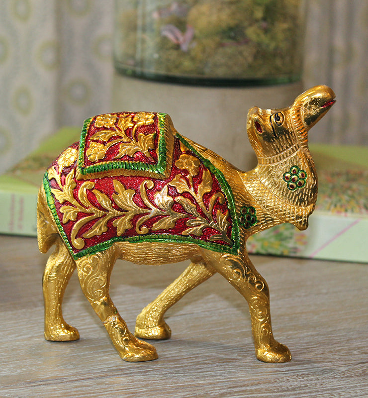 Etched Brass Camel Figurine