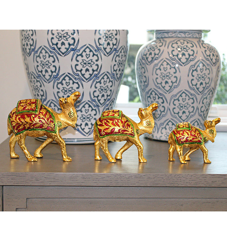 Etched Brass Camel Figurine