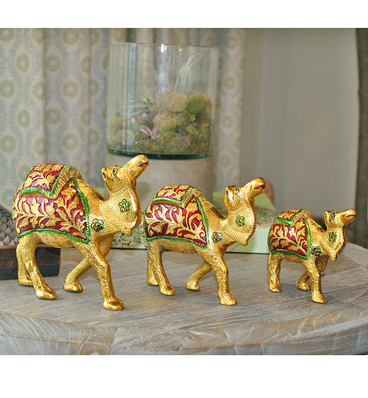  ITOS365 Brass Camel Figurines Sculpture Collectibles Gift Wild  Life Animal Statues Decorative Items Showpiece Home Decoration feng Shui :  Home & Kitchen