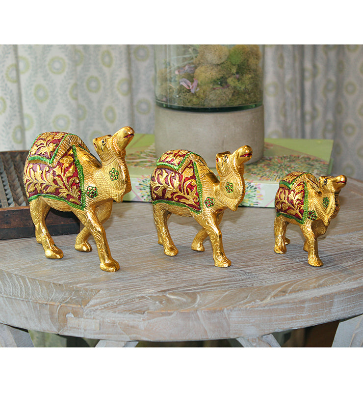 Etched Brass Camel Figurine