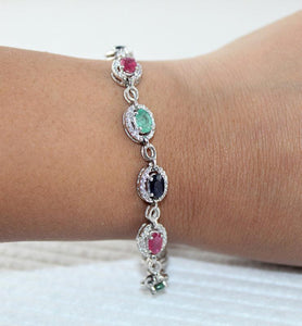 Ruby, Emerald and Sapphire w/ CZ - Little Elephant