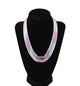 Five Strand Pink and White CZ necklace - Little Elephant