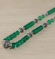 Green Onyx Boho Style Necklace with Sterling Silver Beads - Little Elephant