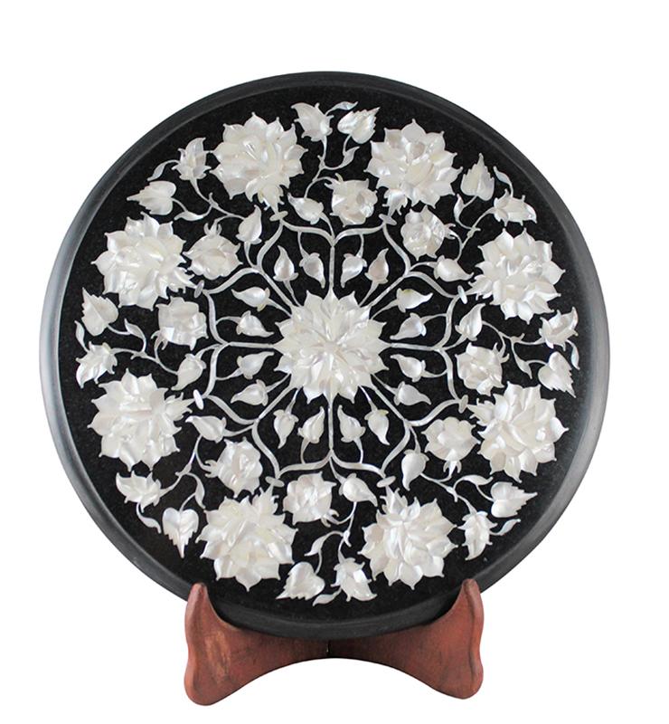 Black Marble End Table - Little Elephant