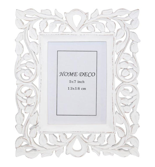 Hand-carved Negative Space Trellis Picture Frame