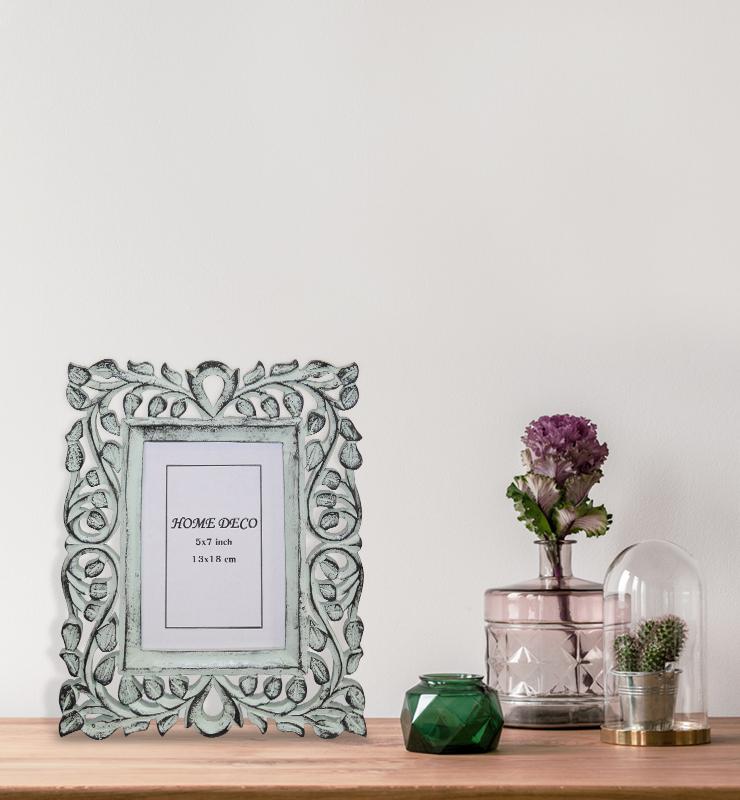 Hand-carved Negative Space Trellis Picture Frame