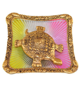 Brass Turtle on Square Plate - Little Elephant