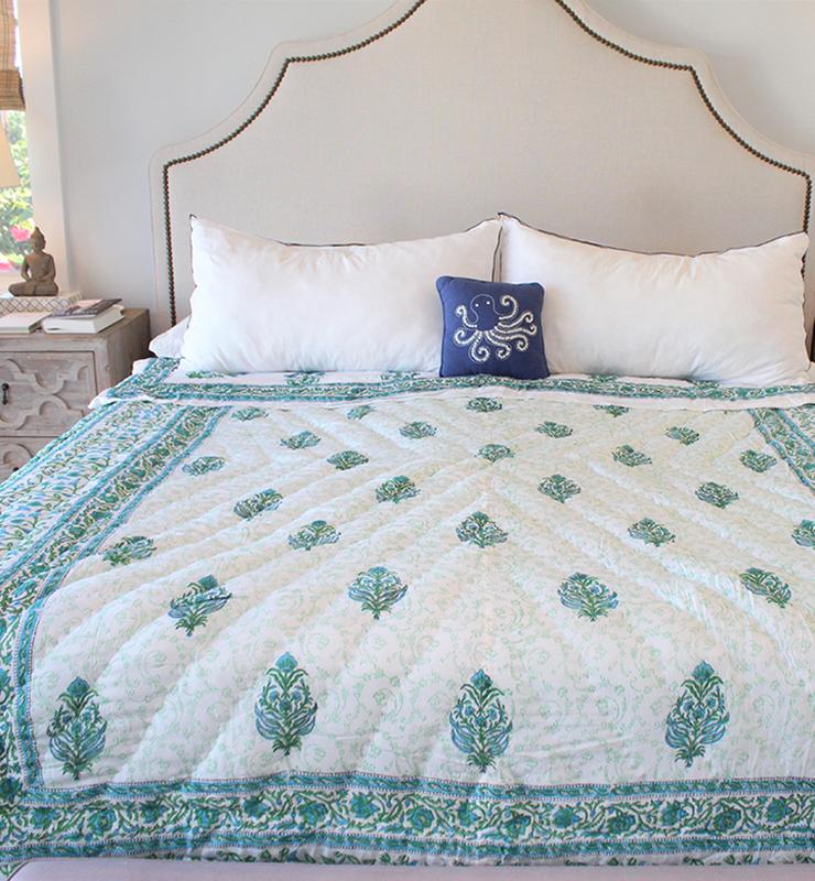 Floral Silk Quilt - Little Elephant