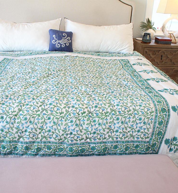 Floral Silk Quilt - Little Elephant