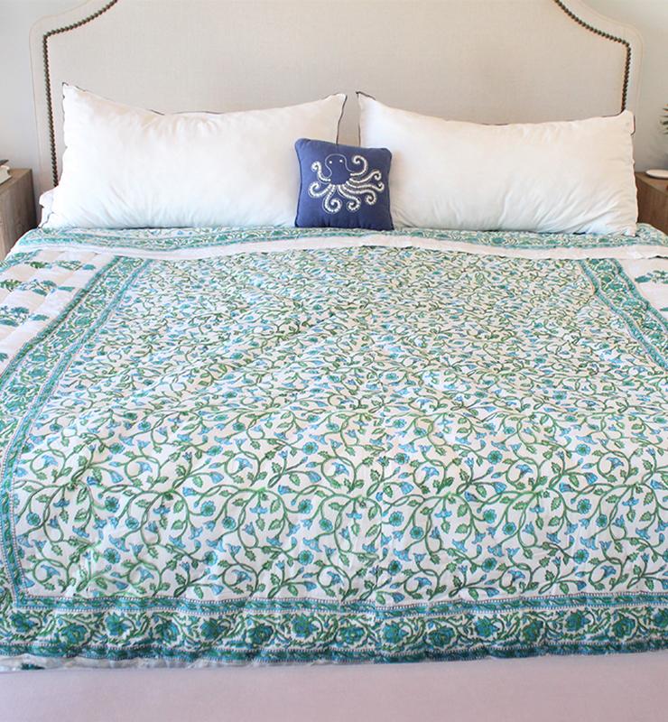 Floral Silk Quilt - Little Elephant
