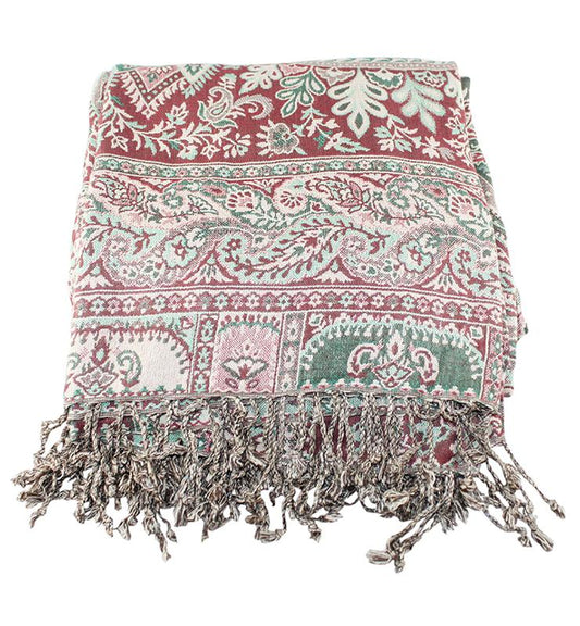 Vintage Floral Wool Throw - Little Elephant