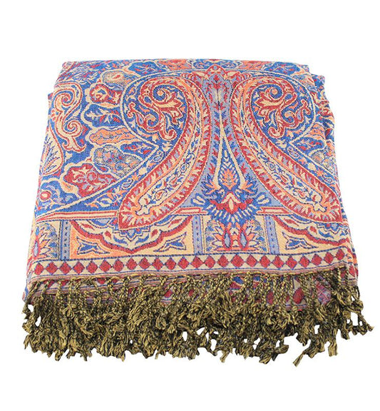 Paisley Wool Throw - Little Elephant