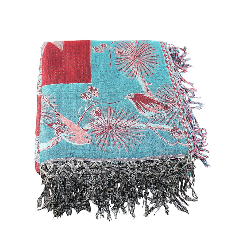 Artisan Crafted Silk Throw - Maroon - Little Elephant
