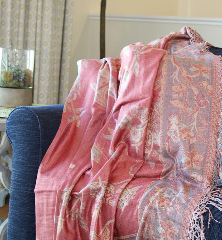 Artisan Crafted Silk Throw - Paisley - Little Elephant
