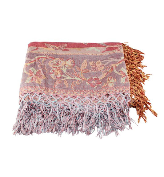 Artisan Crafted Silk Throw - Paisley - Little Elephant